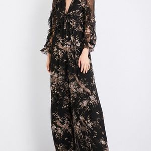 Zimmermann Maples Jumpsuit Long Sleeve Ruffles- 0